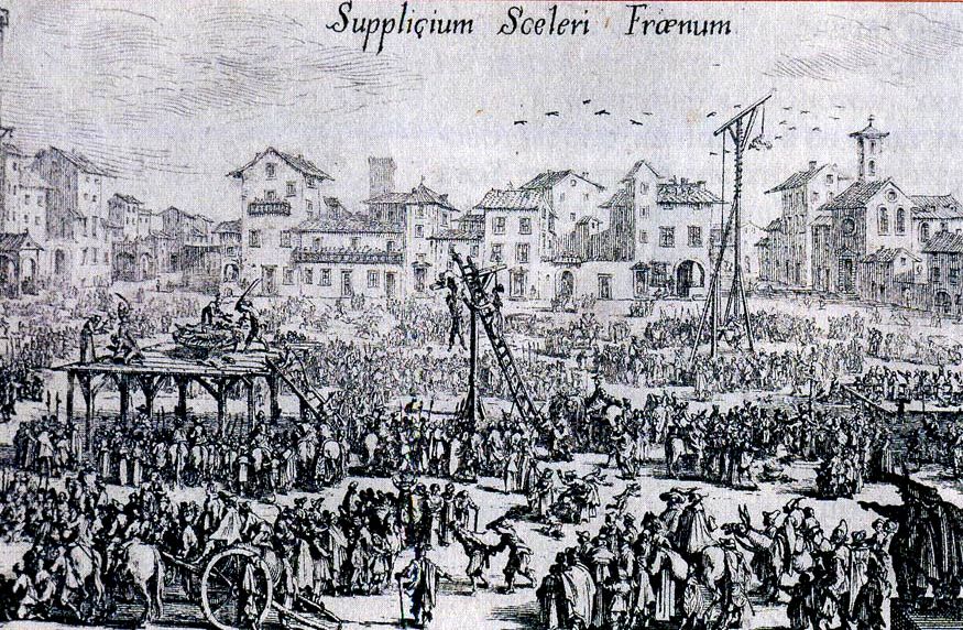 Религиозные войны. (Бедствия войны). Худ. Ж.Калло. 1663 год. Швейцария.